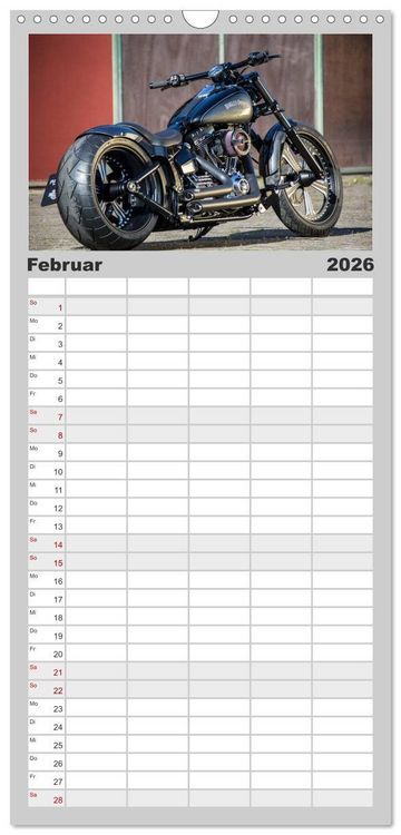 Produktbild: Familienplaner 2026 - Best of Custom- and Showbikes mit 5 Spalten (Wandkalender, 21 x 45 cm) CALVENDO