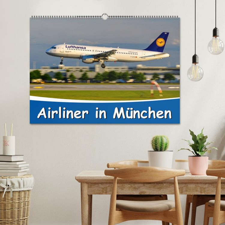 Produktbild: Airliner in M&uuml;nchen / 2026 (Wandkalender 2026 DIN A2 quer), CALVENDO Monatskalender
