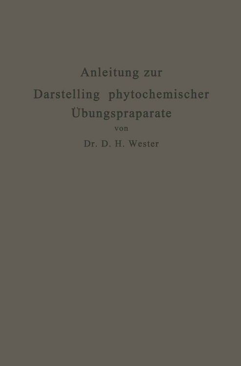 Produktbild: Anleitung zur Darstellung phytochemischer &Uuml;bungspr&auml;parate