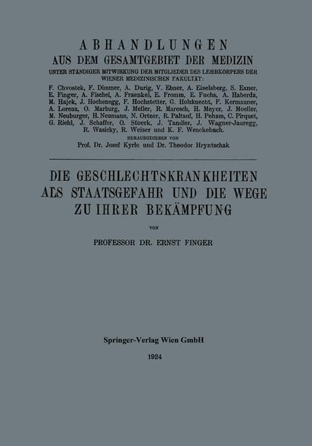 Produktbild: Die Geschlechtskrankheiten als Staatsgefahr und die Wege zu ihrer Bek&auml;mpfung