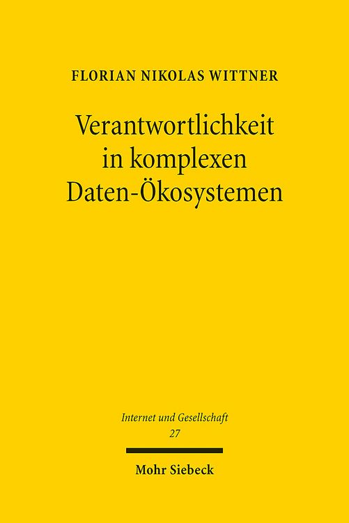 Produktbild: Wittner, F: Verantwortlichkeit in komplexen Daten-&Ouml;kosysteme