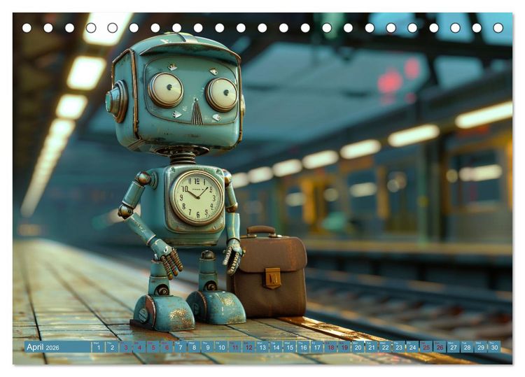 Produktbild: Robots Are Just People Too (Desk Calendar 2026 DIN A5 landscape), CALVENDO 12 Month DeskCalendar