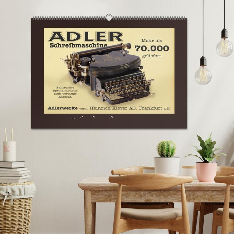 Produktbild: Schreibmaschinen um 1900 (Wandkalender 2026 DIN A2 quer), CALVENDO Monatskalender