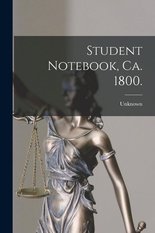 Produktbild: Student Notebook, Ca. 1800.