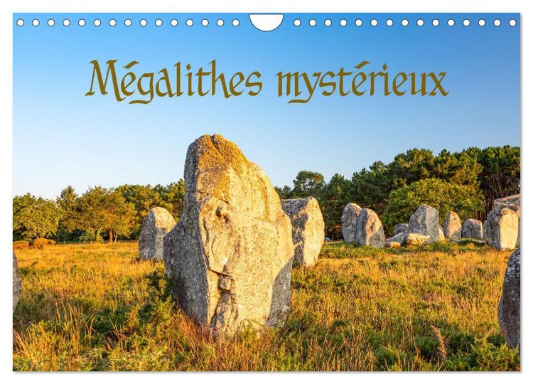 Produktbild: M&eacute;galithes myst&eacute;rieux (Calendrier mural 2026 DIN A4 vertical), CALVENDO calendrier mensuel