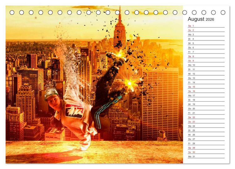 Produktbild: Break Dance (Tischkalender 2026 DIN A5 quer), CALVENDO Monatskalender