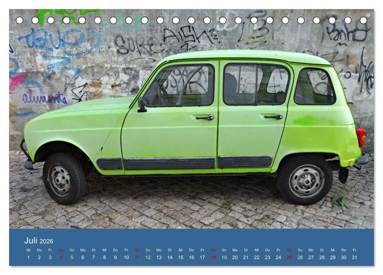 Produktbild: Kultauto aus Frankreich - Renault 4 (Tischkalender 2026 DIN A5 quer), CALVENDO Monatskalender