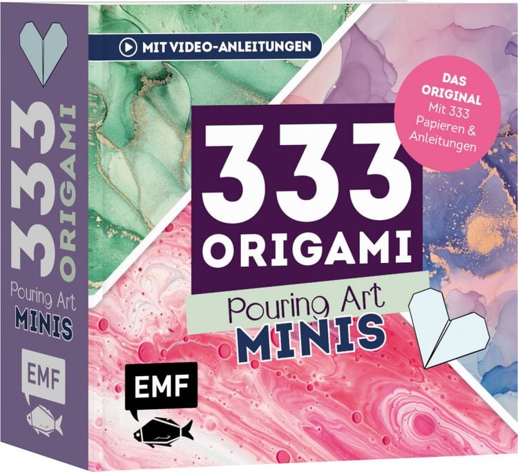Produktbild: 333 Origami Minis &ndash; Pouring Art &ndash; Dein dekorativer Wendeblock zum kreativen Falten & Notieren