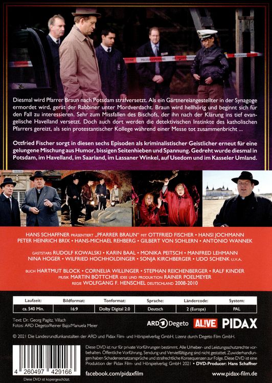 Produktbild: Pfarrer Braun Collection, Vol. 3 / Weitere sechs Folgen der Krimireihe mit Ottfried Fischer (Pidax Film-Klassiker) [3 DVDs]