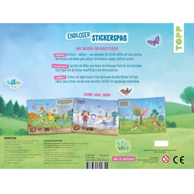 Produktbild: Stickern ohne Ende - Die vier Jahreszeiten