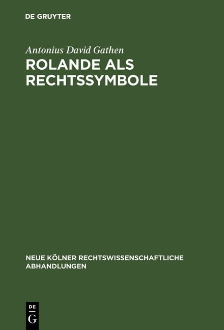 Produktbild: Rolande als Rechtssymbole
