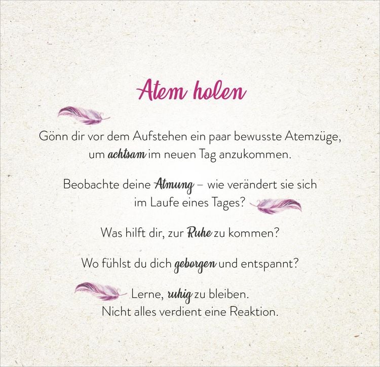 Produktbild: 365 Inspirationen, achtsam zu leben