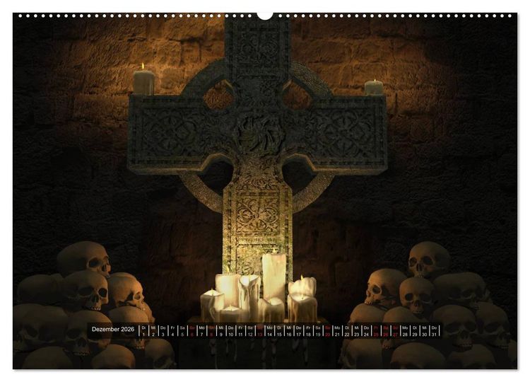 Produktbild: Welten der Nacht &ndash; Gothic und Dark Art (Wandkalender 2026 DIN A2 quer), CALVENDO Monatskalender