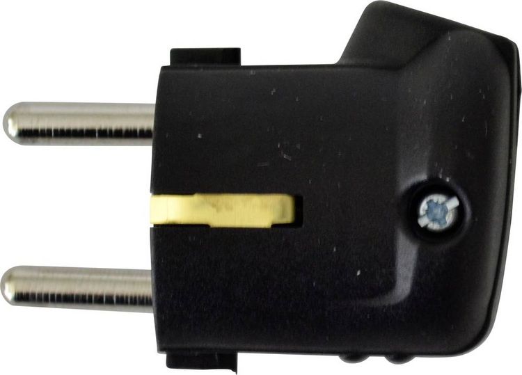 Produktbild: N & L 10944 Schutzkontakt-Winkelstecker Kunststoff 230V Schwarz
