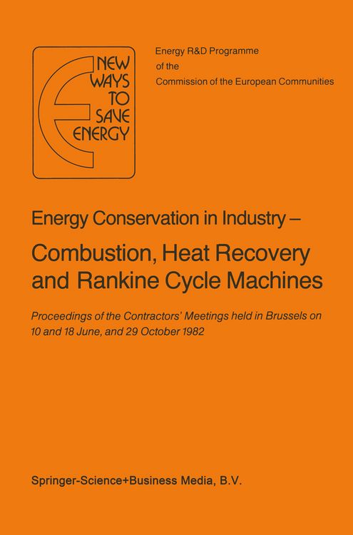 Produktbild: Energy Conserve in Industry &mdash; Combustion, Heat Recovery and Rankine Cycle Machines