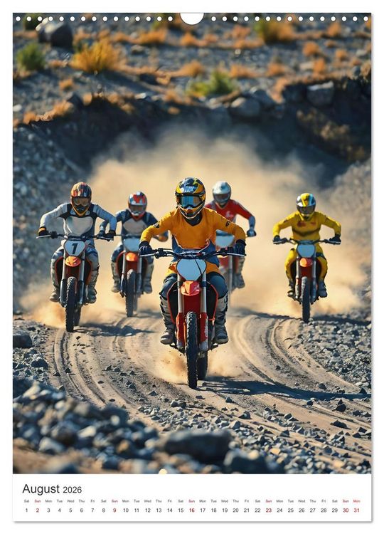 Produktbild: Throttle and thrills - High percentage motocross moments (Wall Calendar 2026 DIN A3 portrait), CALVENDO 12 Month Wall Calendar