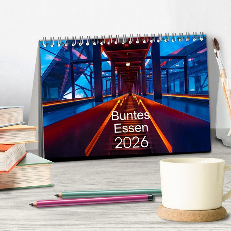 Produktbild: Buntes Essen 2026 (Tischkalender 2026 DIN A5 quer), CALVENDO Monatskalender