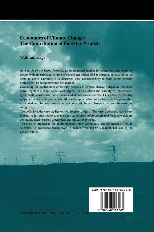 Produktbild: Economics of Climate Change: The Contribution of Forestry Projects