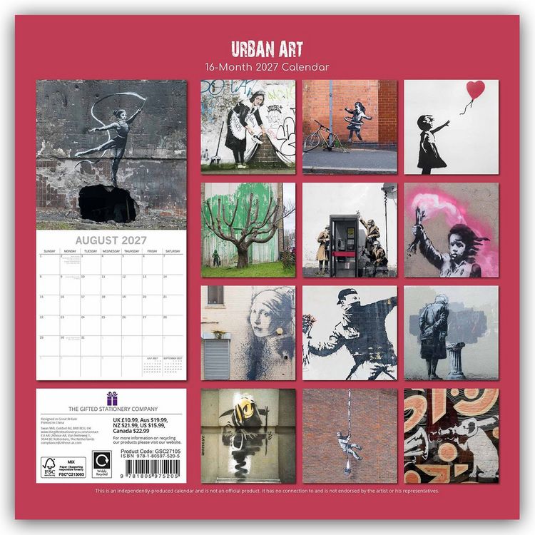Produktbild: Urban Art &ndash; Banksy 2027 &ndash; 16-Monatskalender