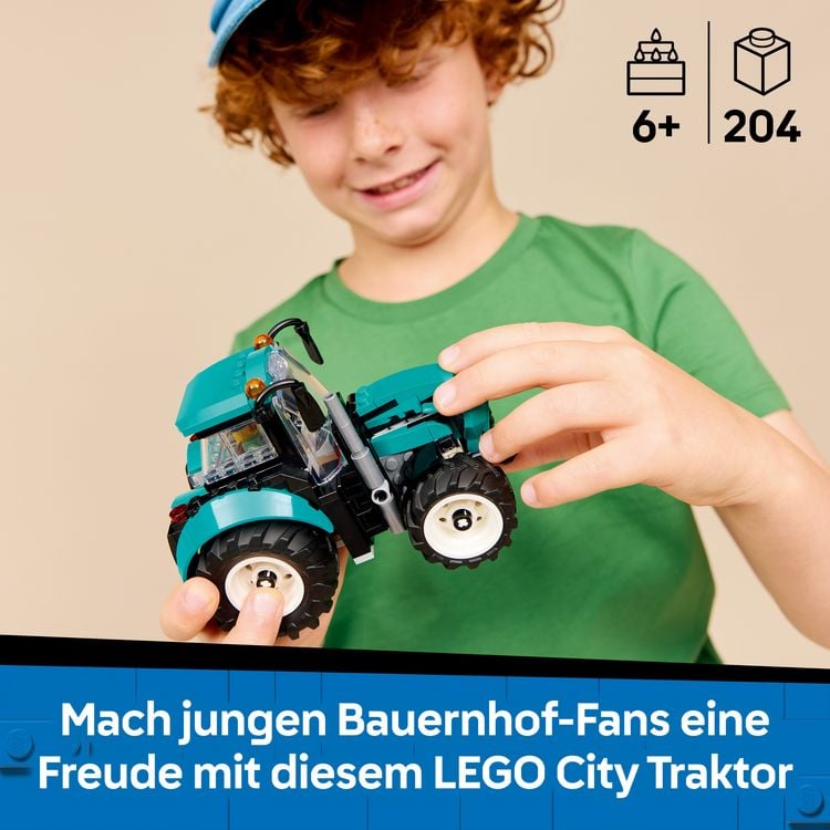 Produktbild: LEGO City 60498 Traktor, Spielzeug mit Minifigur, Geschenk f&uuml;r Kinder