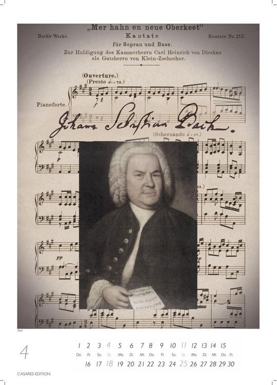 Produktbild: Komponisten Kalender 2027 &ndash; Musik-Kalender 42x59cm - 12 Klassische Komponisten im Portr&auml;t