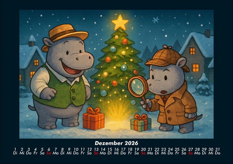 Produktbild: Sash & Sashito - Detektivmission durchs Jahr 2026 Fotokalender DIN A4