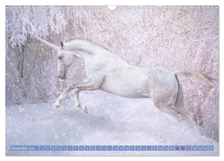 Produktbild: Einhorn Zauber - anmutige Einhornbilder (Wandkalender 2026 DIN A3 quer), CALVENDO Monatskalender