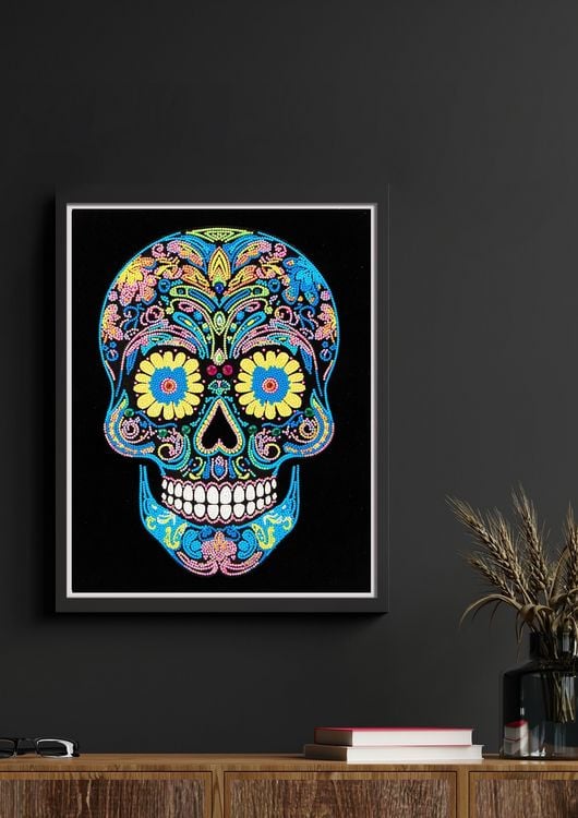 Produktbild: DIAMOND DOTZ - Diamond Painting Neon Totenkopf