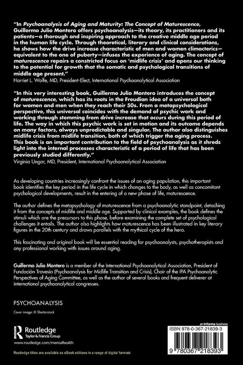 Produktbild: Psychoanalysis of Aging and Maturity