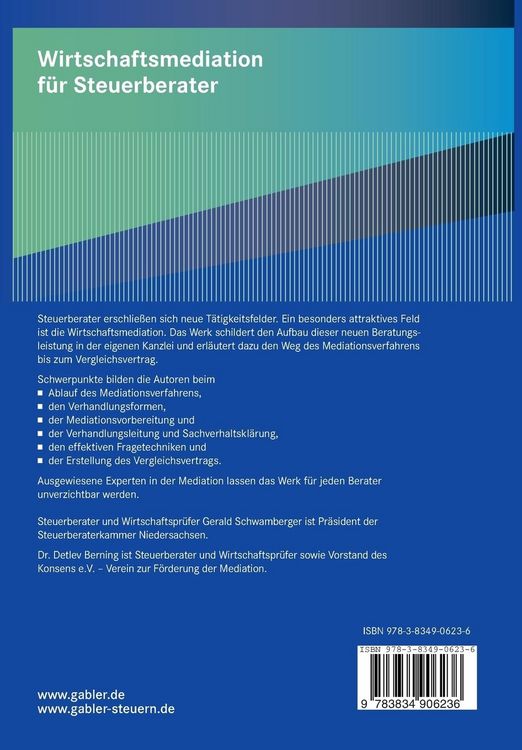 Produktbild: Wirtschaftsmediation f&uuml;r Steuerberater