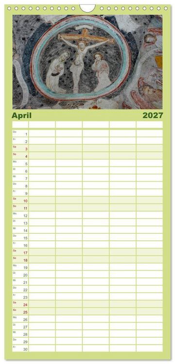 Produktbild: Familienplaner 2027 - Der Reschensee - ein Panormanen-Abenteuer mit 5 Spalten (Wandkalender, 21 x 45 cm) CALVENDO