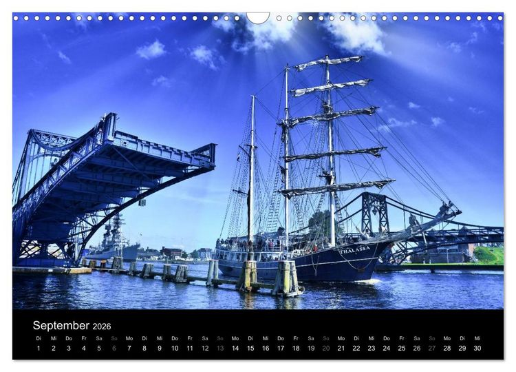 Produktbild: Kaiser-Wilhelm-Br&uuml;cke Wilhelmshaven (Wandkalender 2026 DIN A3 quer), CALVENDO Monatskalender
