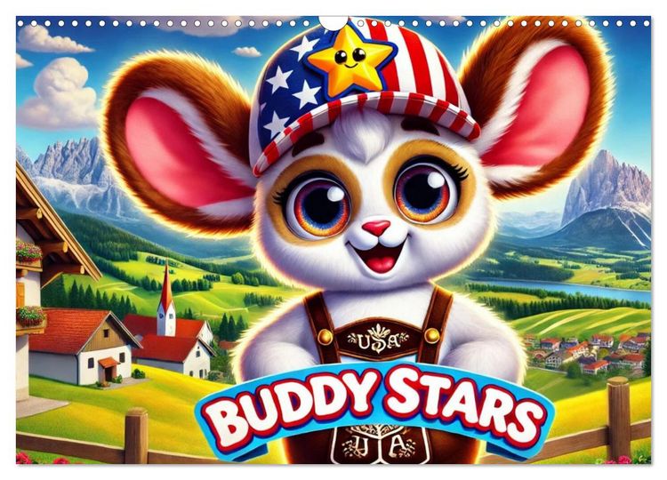 Produktbild: Buddy Stars - Abenteuer f&uuml;r Kinder (Wandkalender 2026 DIN A3 quer), CALVENDO Monatskalender