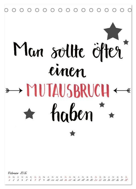 Produktbild: Spruch-Reich-handgeschriebene Spr&uuml;che von frech bis weise (Tischkalender 2026 DIN A5 hoch), CALVENDO Monatskalender