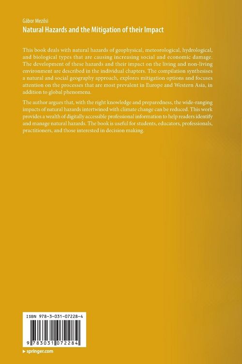 Produktbild: Natural Hazards and the Mitigation of their Impact
