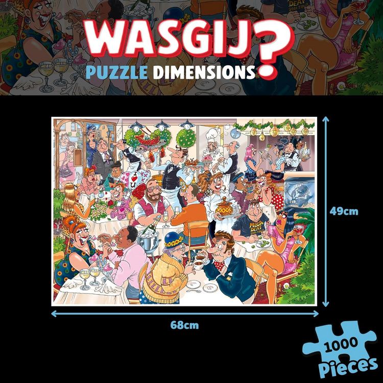 King-Puzzle 1000 Teile - Witziger Comic 'frisch Verheiratet', Fertig 68x49 Cm, Aus Hochwertigem Karton