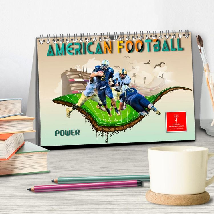 Produktbild: American Football - Power (Tischkalender 2026 DIN A5 quer), CALVENDO Monatskalender
