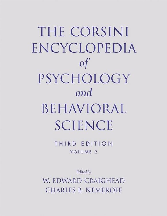 Produktbild: The Corsini Encyclopedia of Psychology and Behavioral Science