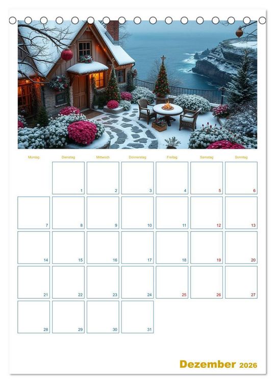 Produktbild: Cottagetr&auml;ume - Ein Jahr voller l&auml;ndlicher Magie (Tischkalender 2026 DIN A5 hoch), CALVENDO Monatskalender