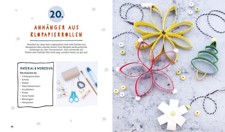 Produktbild: 24 x Basteln &ndash; Weihnachtliche Projekte f&uuml;r Kinder