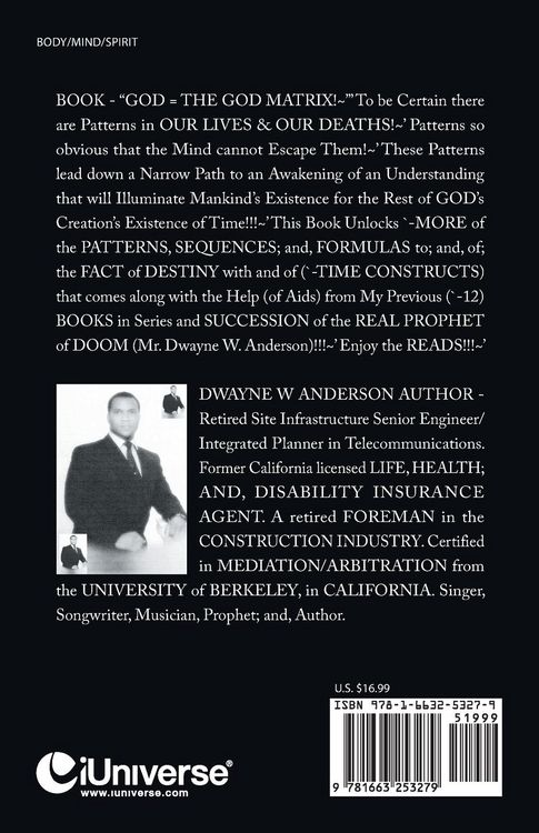 Produktbild: BOOK - "GOD = THE GOD MATRIX!~'"