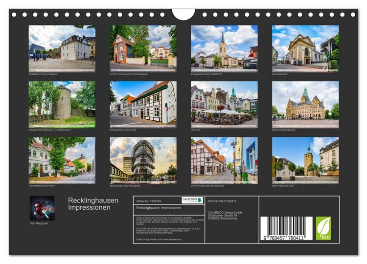 Produktbild: Recklinghausen Impressionen (Wandkalender 2026 DIN A4 quer), CALVENDO Monatskalender