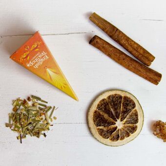 Produktbild: BIO Tee Geschenk mit Schleife "Super Goodness Tee Kollektion", 6 Sorten, 12 kompostierbare Pyramiden-Beutel