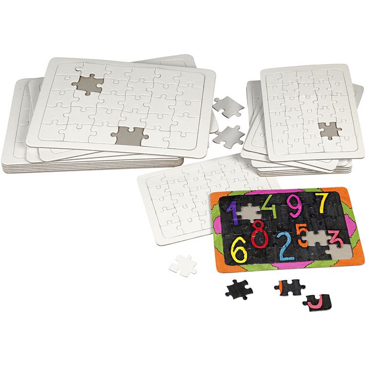 Produktbild: Creativ Company Puzzle, Gr&ouml;&szlig;e 21x30 cm, wei&szlig;, 1 Stk