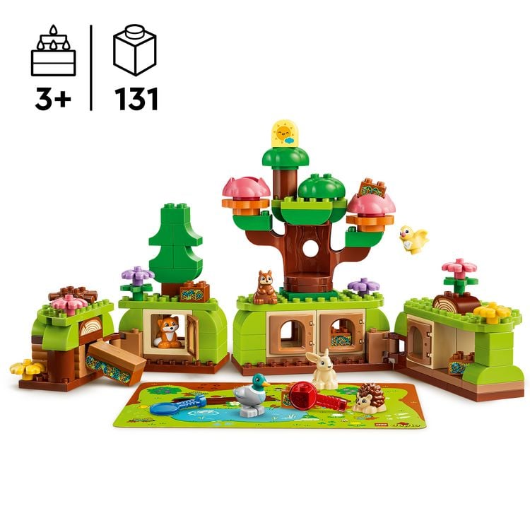 Produktbild: LEGO DUPLO 10480 Wald mit wilden Tieren, Bauspielzeug, Geschenkidee f&uuml;r Kleinkinder