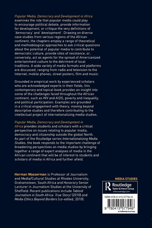 Produktbild: Popular Media, Democracy and Development in Africa