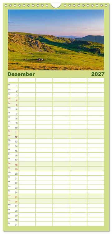 Produktbild: Familienplaner 2027 - Siebenb&uuml;rgen und das Fagaras Gebirge mit 5 Spalten (Wandkalender, 21 x 45 cm) CALVENDO