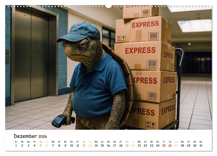 Produktbild: Dienst nach Vorschrift (hochwertiger Premium Wandkalender 2026 DIN A2 quer), Kunstdruck in Hochglanz