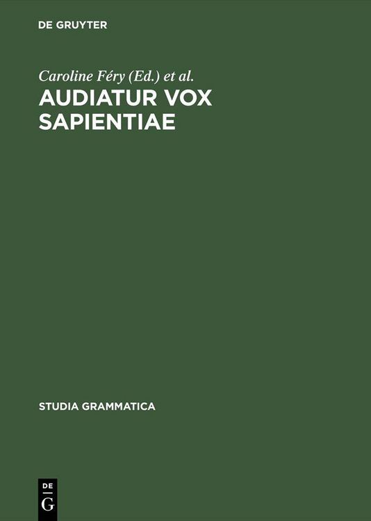 Produktbild: Audiatur Vox Sapientiae