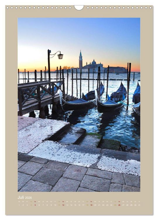 Produktbild: Erlebe mit mir Venedig im Winter (Wandkalender 2026 DIN A3 hoch), CALVENDO Monatskalender